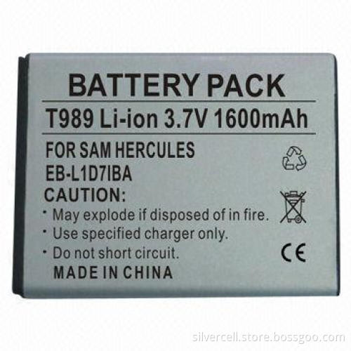 Li-ion Battery for Samsung T989 with 1,600mAh Capacity